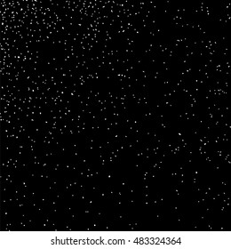 Grainy abstract  texture on  black background.  Snowflakes  design element. Distress overlay textured. Vector illustration,eps 10.