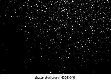 Grainy abstract  texture on  black background.  Snowflakes  design element. Distress overlay textured. Vector illustration,eps 10.