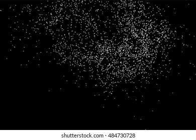 Grave textura abstracta sobre fondo negro.  Elemento de diseño de copos de nieve. La superposición de la angustia texturada. Ilustración vectorial,Pasos 10.