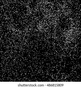 Grainy abstract  texture on  black background.  Snowflakes  design element. Distress overlay textured. Vector illustration,eps 10.