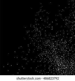 Grainy abstract  texture on  black background.  Snowflakes  design element. Distress overlay textured. Vector illustration,eps 10.