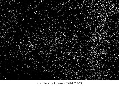 Grainy abstract  texture on  black background.  Snowflakes  design element. Distress overlay textured. Vector illustration,eps 10.
