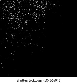 Grainy abstract  texture on  black background.  Snowflakes  design element. Distress overlay textured. Vector illustration,eps 10.