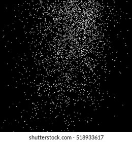 Grainy abstract  texture on  black background.  Snowflakes  design element. Distress overlay textured. Vector illustration,eps 10.