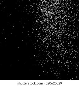 Grainy abstract  texture on  black background.  Snowflakes  design element. Distress overlay textured. Vector illustration,eps 10.