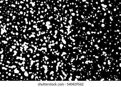 Grainy abstract  texture on  black background.  Snowflakes  design element. Distress overlay textured. Vector illustration,eps 10.