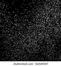 Grainy abstract  texture on  black background.  Snowflakes  design element. Distress overlay textured. Vector illustration,eps 10