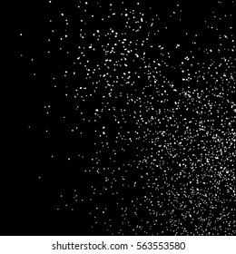 Grainy abstract  texture on  black background.  Snowflakes  design element. Distress overlay textured. Vector illustration,eps 10