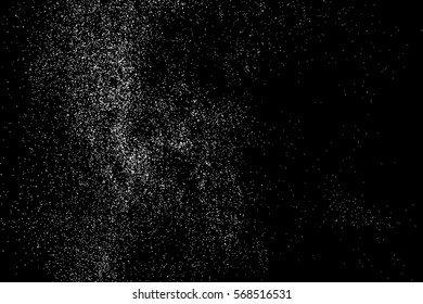 Grainy abstract  texture on  black background.  Snowflakes  design element. Distress overlay textured. Vector illustration,eps 10