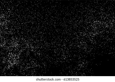 Grainy abstract  texture on  black background.  Snowflakes  design element. Distress overlay textured. Vector illustration,eps 10.