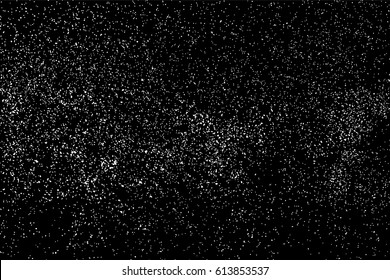 Grainy abstract  texture on  black background.  Snowflakes  design element. Distress overlay textured. Vector illustration,eps 10.