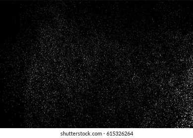 Grainy abstract  texture on  black background.  Snowflakes  design element. Distress overlay textured. Vector illustration,eps 10.