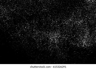 Grainy abstract  texture on  black background.  Snowflakes  design element. Distress overlay textured. Vector illustration,eps 10.