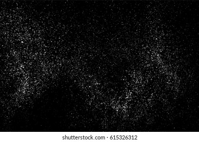 Grainy abstract  texture on  black background.  Snowflakes  design element. Distress overlay textured. Vector illustration,eps 10.