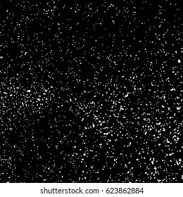 Grainy abstract  texture on  black background.  Snowflakes  design element. Distress overlay textured. Vector illustration,eps 10.