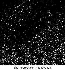 Grainy abstract  texture on  black background.  Snowflakes  design element. Distress overlay textured. Vector illustration,eps 10.