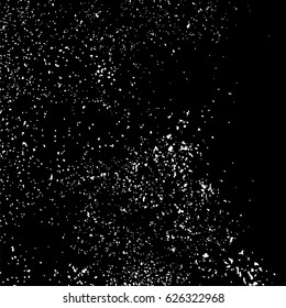 Grainy abstract  texture on  black background.  Snowflakes  design element. Distress overlay textured. Vector illustration,eps 10.