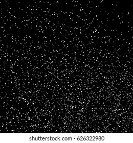 Grainy abstract  texture on  black background.  Snowflakes  design element. Distress overlay textured. Vector illustration,eps 10.
