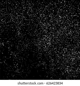 Grainy abstract  texture on  black background.  Snowflakes  design element. Distress overlay textured. Vector illustration,eps 10.
