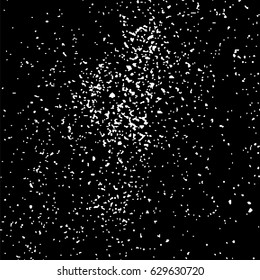 Grainy abstract  texture on  black background.  Snowflakes  design element. Distress overlay textured. Vector illustration,eps 10.