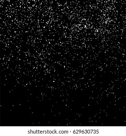 Grainy abstract  texture on  black background.  Snowflakes  design element. Distress overlay textured. Vector illustration,eps 10.