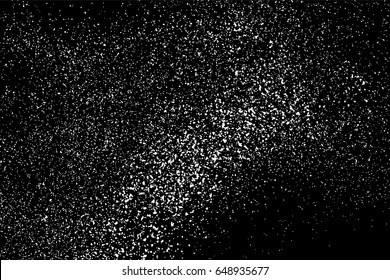 Grainy abstract  texture on  black background.  Snowflakes  design element. Distress overlay textured. Vector illustration,eps 10.