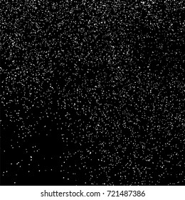 Grainy abstract  texture on  black background.  Snowflakes  design element. Distress overlay textured. Vector illustration,eps 10.