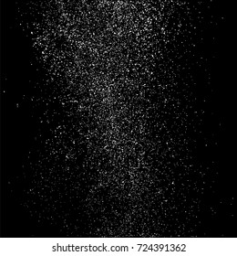 Grainy abstract  texture on  black background.  Snowflakes  design element. Distress overlay textured. Vector illustration,eps 10.