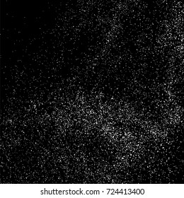 Grainy abstract  texture on  black background.  Snowflakes  design element. Distress overlay textured. Vector illustration,eps 10.