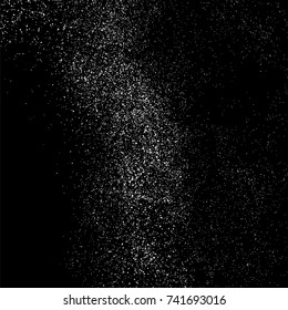 Grainy abstract  texture on  black background.  Snowflakes  design element. Distress overlay textured. Vector illustration,eps 10.