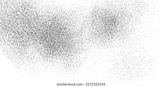 Grainy abstract texture on a white background. Design element. Vector illustration Black Grainy Texture Isolated On White Background  