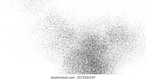 Grainy abstract texture on a white background. Design element. Vector illustration Black Grainy Texture Isolated On White Background  