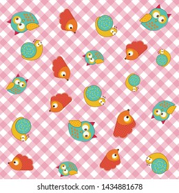 grainy background with forest animals on it in cartoon style