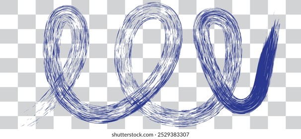 Pincelada azul granulada con textura en spray. Plantilla vintage de borde dañado de distrés dibujado a mano, Anuncio. Textura granulada de trazos de pincel con puntos Pequeños. Fondo de Vector retro para carteles.