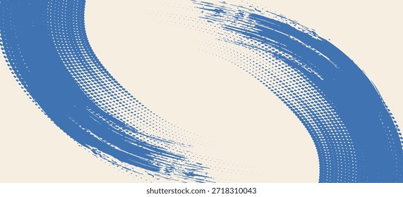 Körniger blauer, kräftiger Pinselstrich mit Spraystruktur. Handgezeichnete Distress beschädigte Kante Vintage Vorlage, Banner.