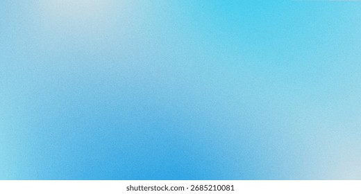 Fundo de gradiente azul granulado abstrato ruído textura retro banner pano de fundo