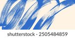 Grainy blue spiral brush stroke with spray texture. Hand drawn distress damaged edge vintage banner with spiral bold line. Grainy bold brush strokes texture with scattered tiny dots. Retro background.