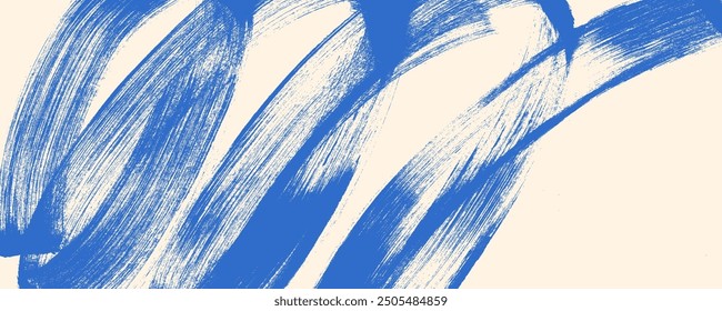 Grainy blue spiral brush stroke with spray texture. Hand drawn distress damaged edge vintage banner with spiral bold line. Grainy bold brush strokes texture with scattered tiny dots. Retro background.