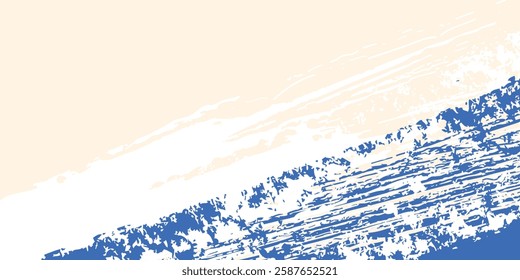 Grainy blue spiral brush stroke with spray texture. Hand drawn distress damaged art abstract modern