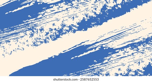Grainy blue spiral brush stroke with spray texture. Hand drawn distress damaged art