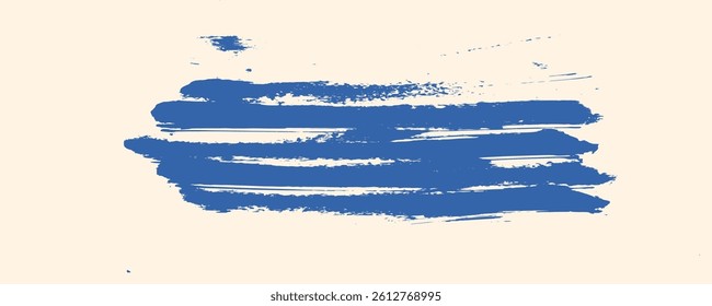 Grainy blue spiral brush stroke with spray texture. Hand drawn distress damaged edge vintage banner with spiral bold line. Grainy bold brush strokes texture with scattered tiny dots. art
