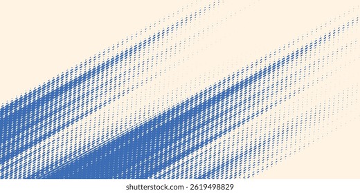 Grainy blue spiral brush stroke with spray texture. Hand drawn distress abstract.Modern vector