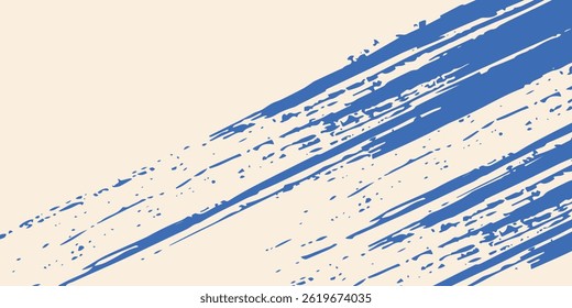 Grainy blue spiral brush stroke with spray texture. Hand drawn distress damaged edge.modern Vector
