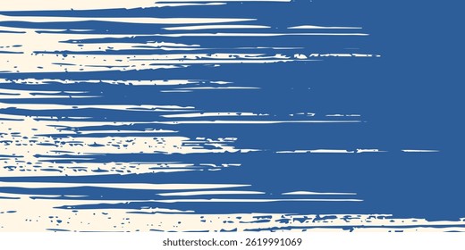 Grainy blue spiral brush stroke with spray texture. Hand drawn distress damaged edge abstract simple