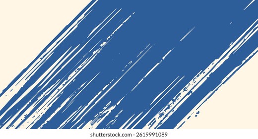 Grainy blue spiral brush stroke with spray texture. Hand drawn distress damaged edge abstract simple modern