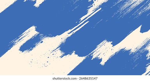 Grainy blue spiral brush stroke with spray texture. Hand drawn distress abstract.Modern vector