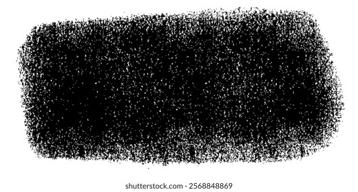Grainy bold brush stroke, coal texture. Hand drawn damaged edge template, banner. Grainy bold brush strokes texture. Vector background 