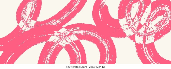 Grainy bold brush stroke with spray texture. Hand drawn distressed banner with rough edges. Vector grunge bg