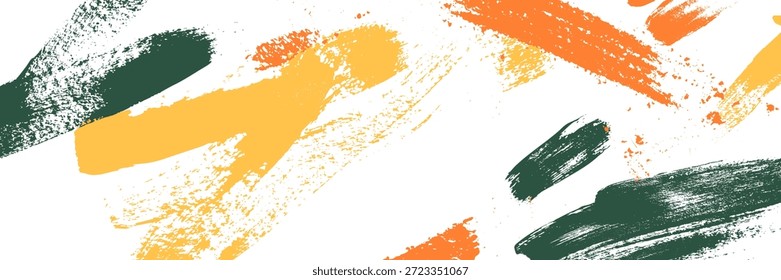 Textura de trazo de pincel audaz granulado con colores vibrantes y bordes ásperos y angustiados. Pinturas punteadas dibujadas a mano que forman un fondo de Vector brillante ideal para carteles, Anuncios y Fondos de pantalla.