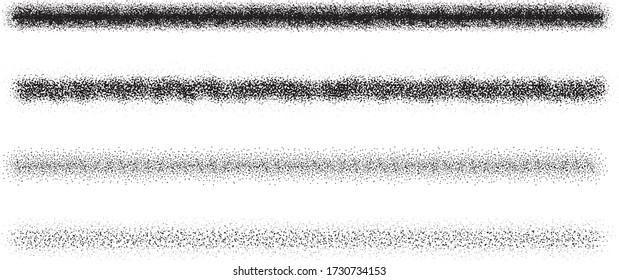 Grainy brush stroke with different value isolated on white
